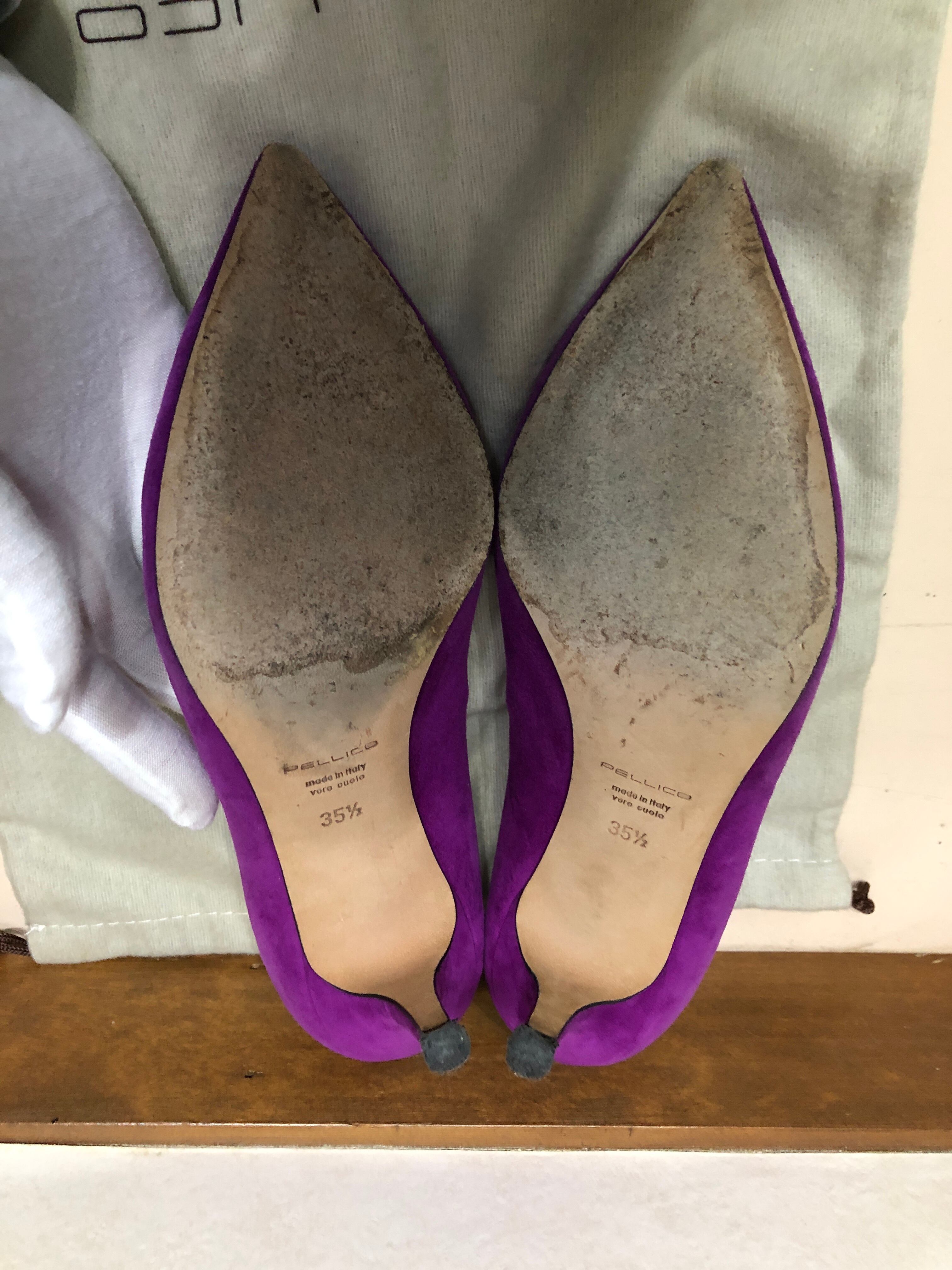 050591○ PELLICO ペリーコ スエード ヒール パンプス