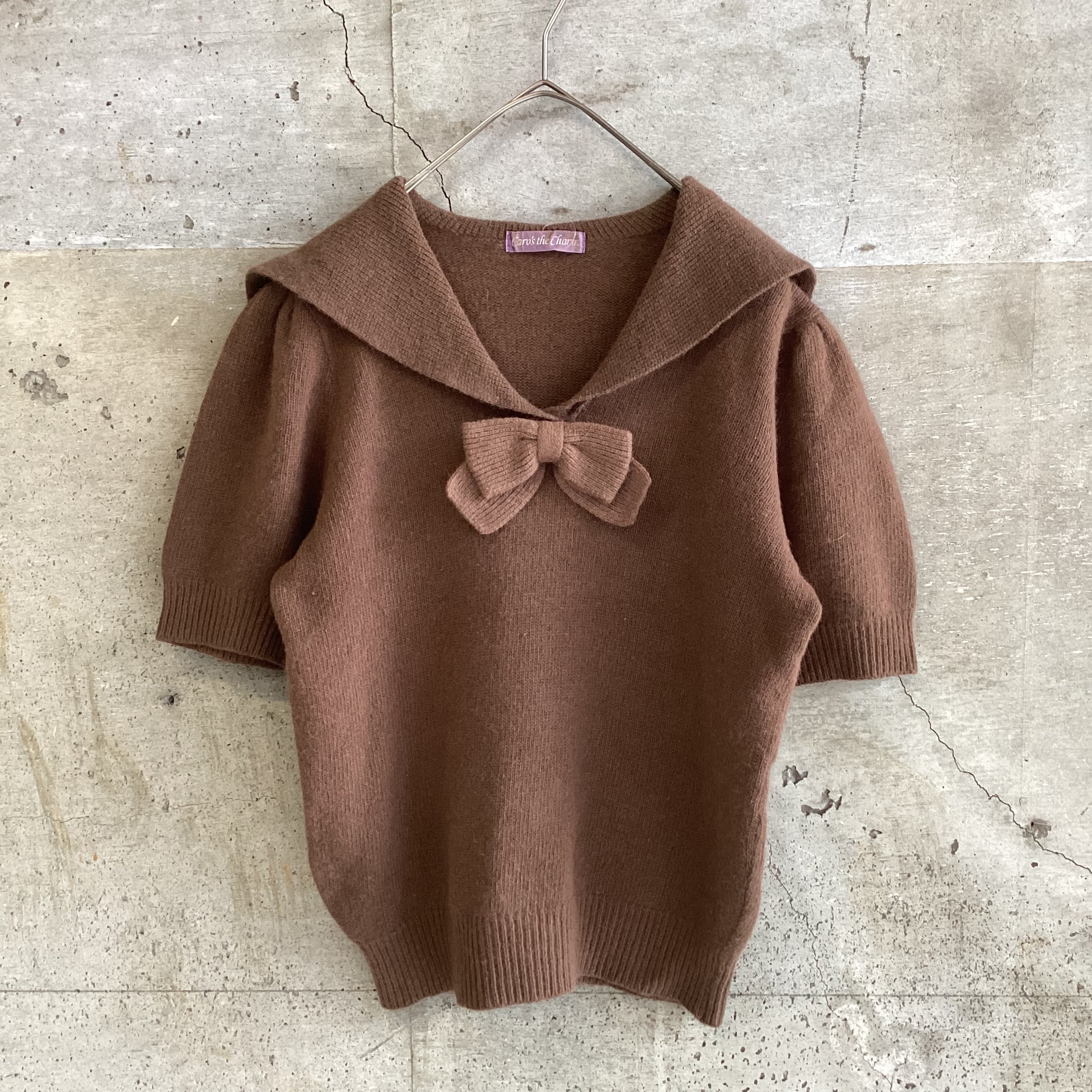 Japan vintage sailor short sleeve knit