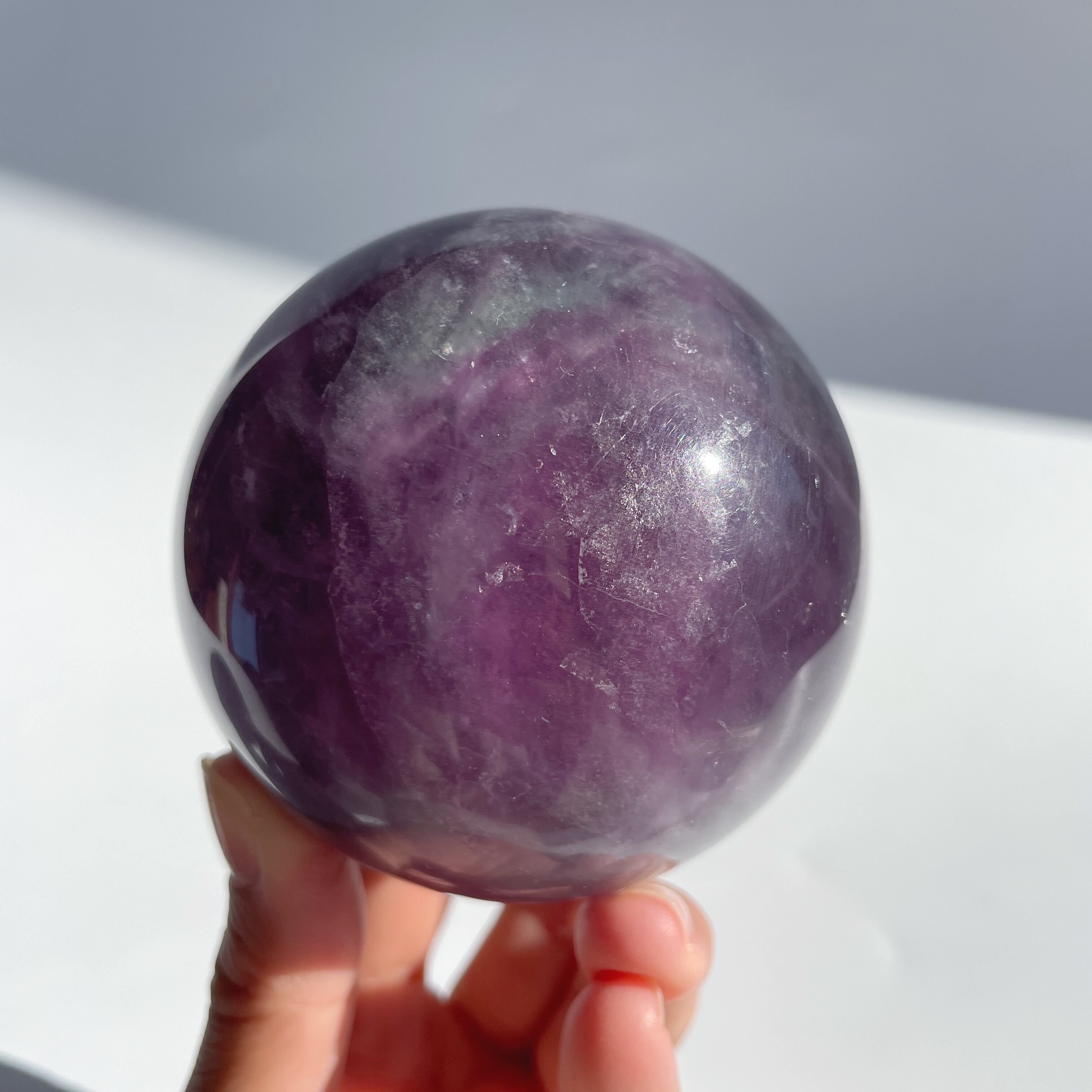 レインボーフローライト スフィア（丸玉）06◇Rainbow Fluorite Sphere