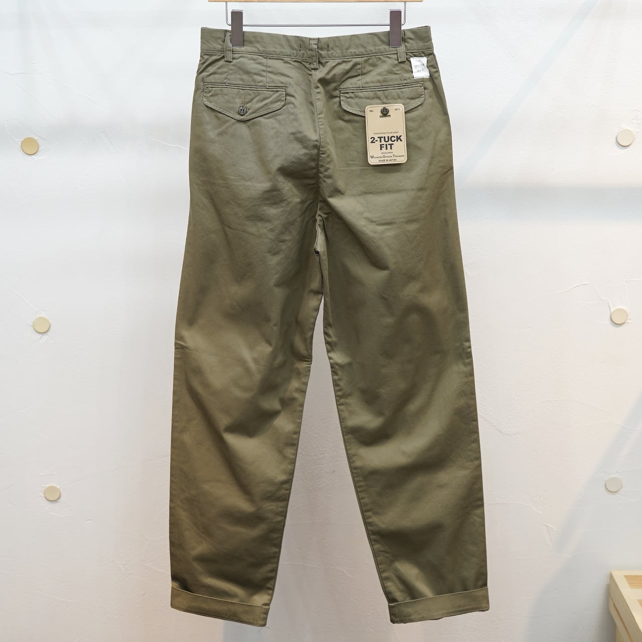 新品 25ss nonnative オフィサーチノトラウザー パンツ カーキ2 Workers（ワーカーズ） オフィサートラウザーズ 2タック ハンター