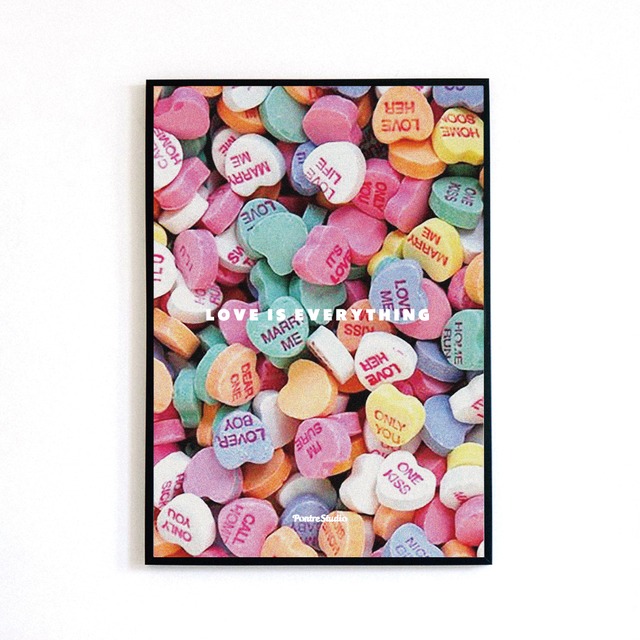♯070  SWEET CANDY HEART POSTER