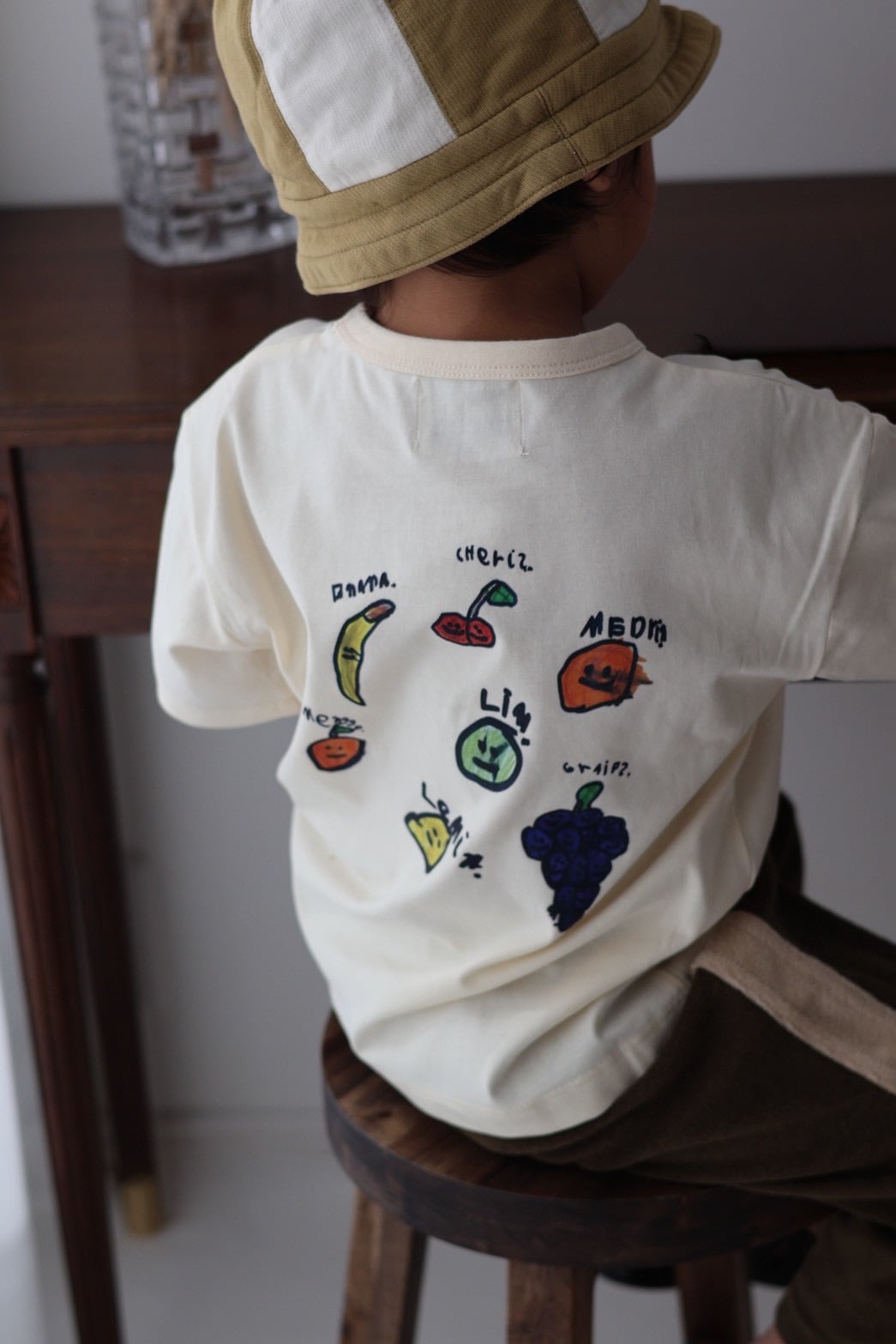 【予約】送料無料 Grown / ORGANIC FRUIT SALAD TEE - MILK