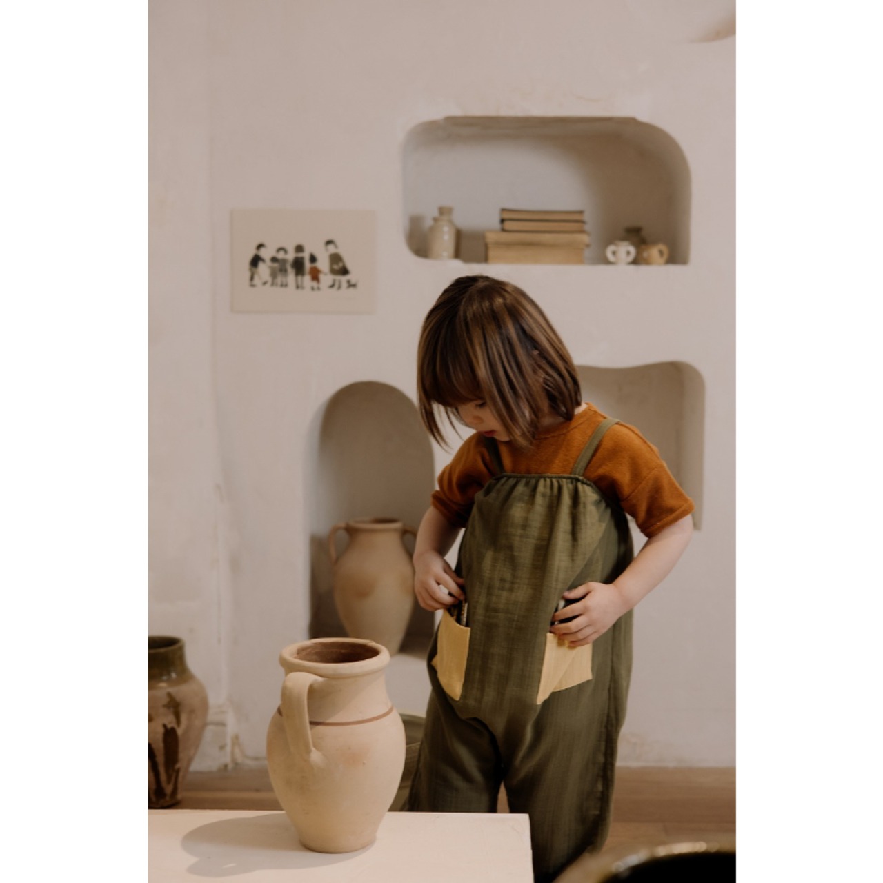 organic zoo　Olive Artisan Jumpsuit