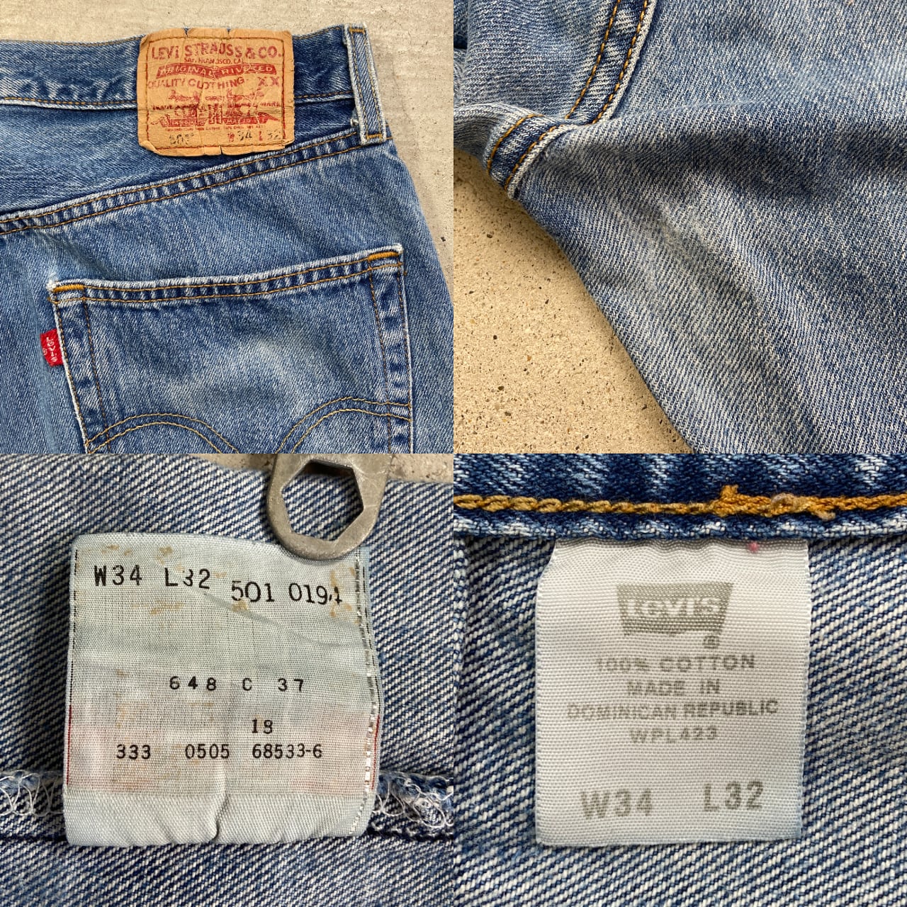 00年代 Levi's リーバイス 501 デニムパンツ ストレート メンズW34