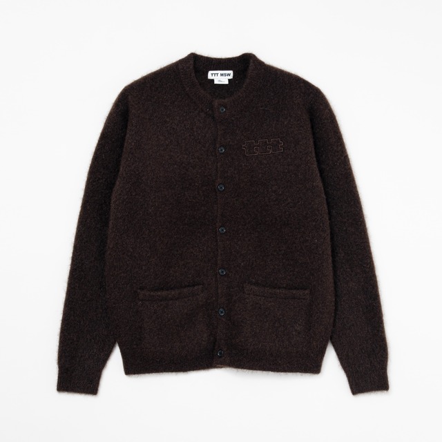 Mohair knit cardigan（BROWN）