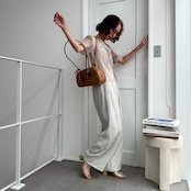 【受注予約:6月下旬入荷予定】long handle boston bag/ camel