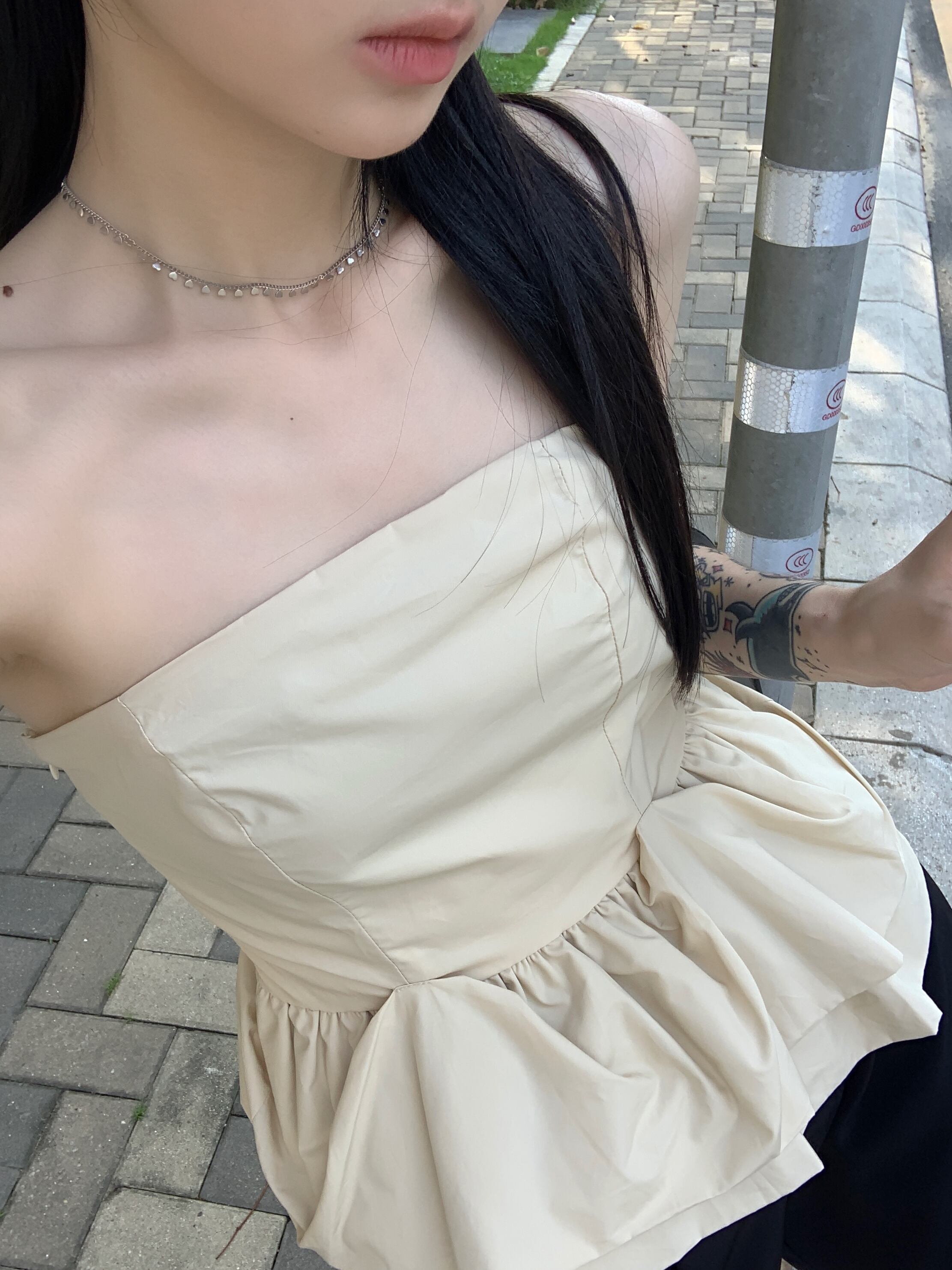 ソリッド カラースタイルトップス サマー薄手 夏物 ソリッドカラー ビッグFスモールZ韓国53461374194