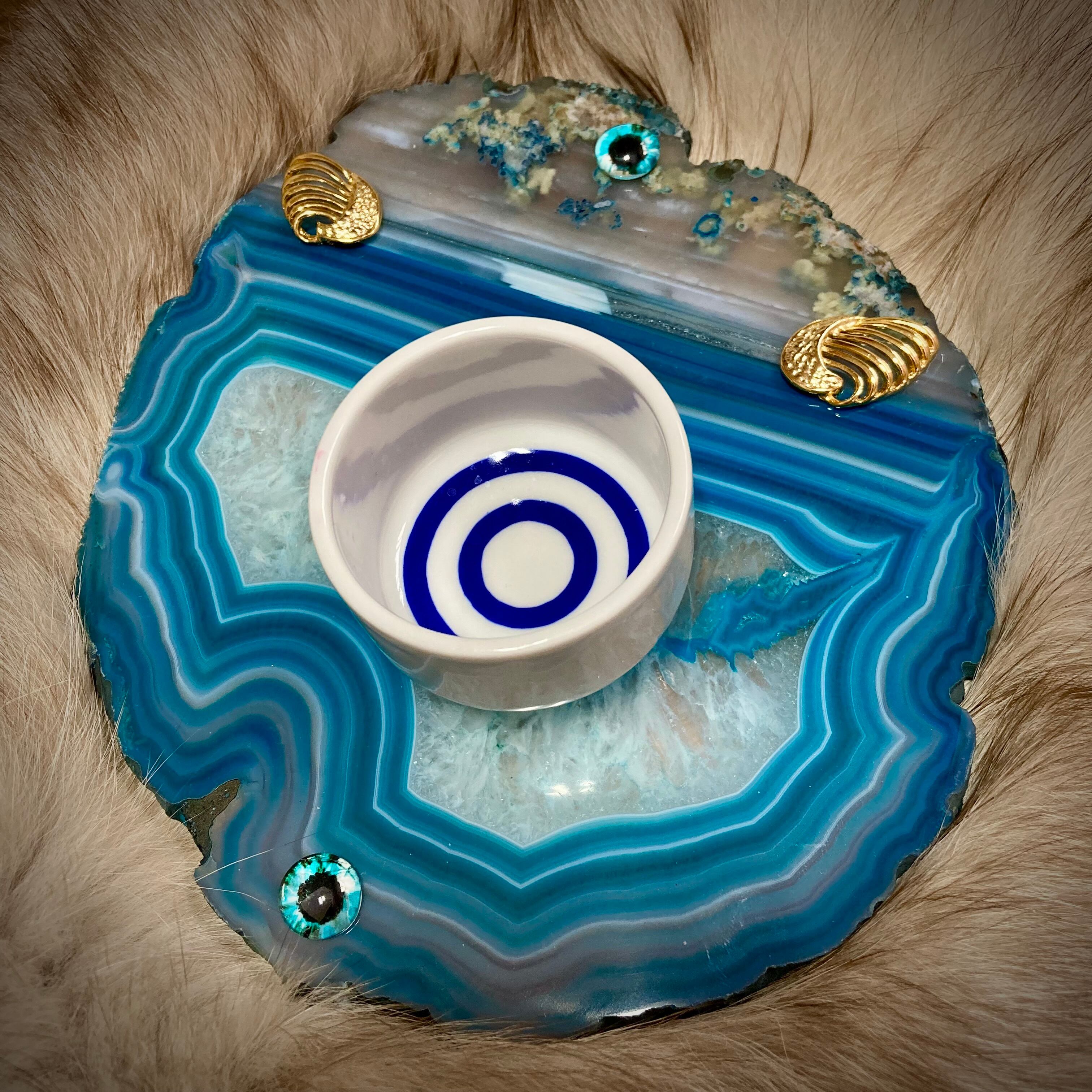 目玉瑪瑙のコースター/小物置き Agate coaster, small object holder