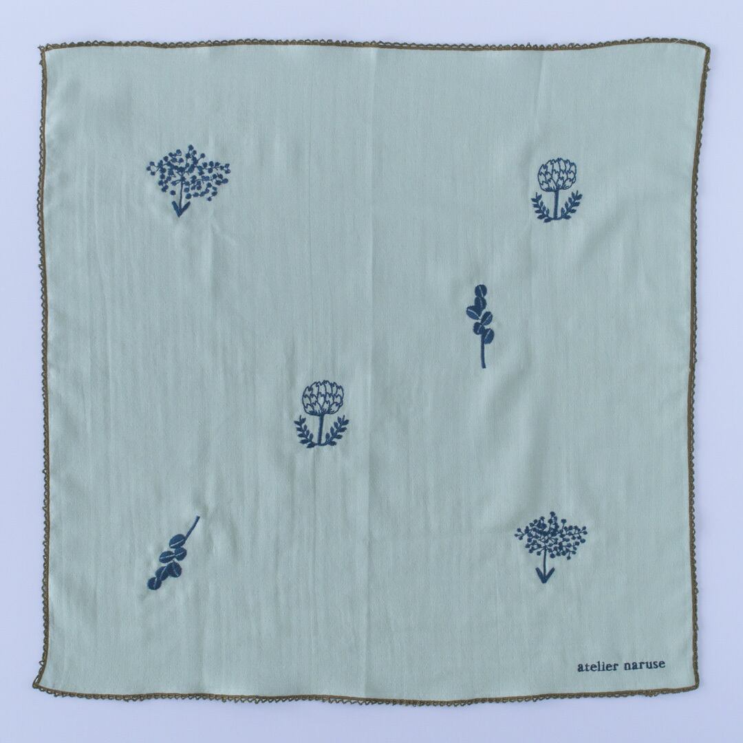 atelier naruse アトリエナルセ アトリエナルセノハンカチ monotone flower