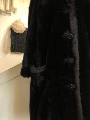 Vintage 70's "DE MAR'S" dark brown fur coat