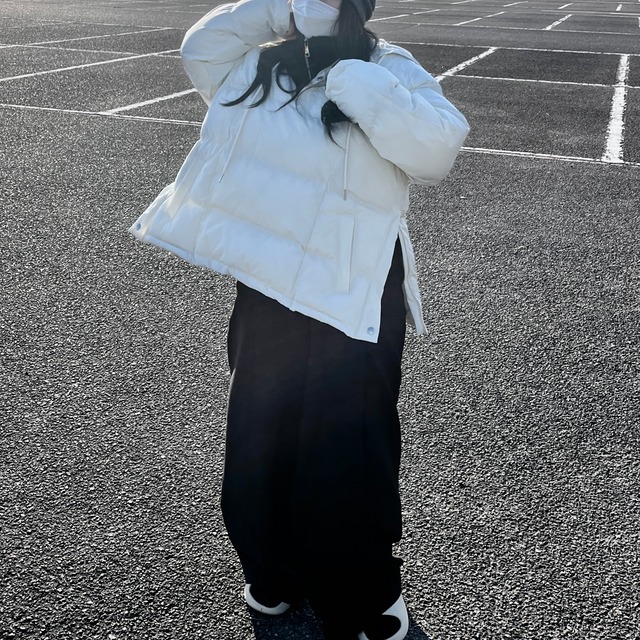 anorak padding (black,white)