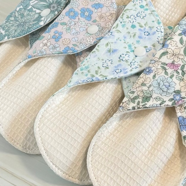 22cm ワッフル オーガニック 布ナプキン 防水仕様 4枚セット 普通の日用 265