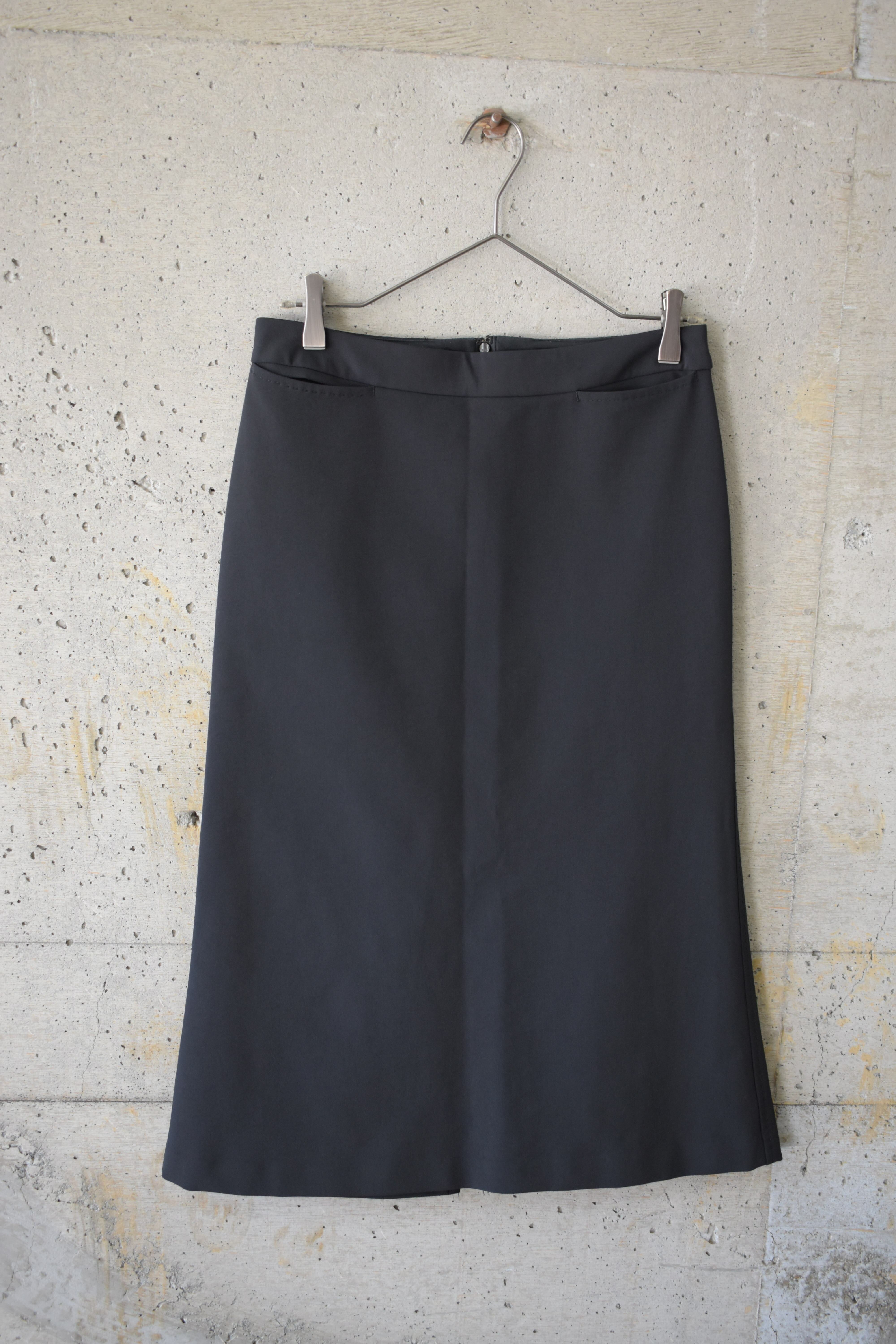 Black stretchy tight skirt