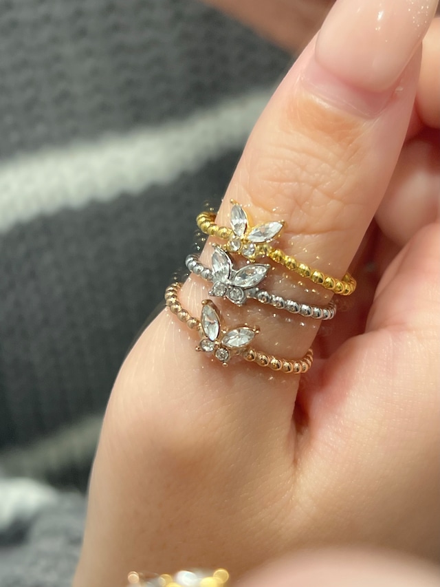 Zirconia butterfly ring