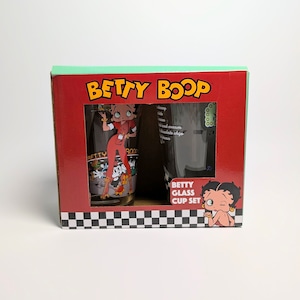 ♧【 AMERICAN PAIR GLASS / ペアグラス 】 『 Betty Boop ( ベティ・ブープ ) 』ガラス / コップ / ペアグラスセット 〚アメリカン雑貨 アメトイ〛