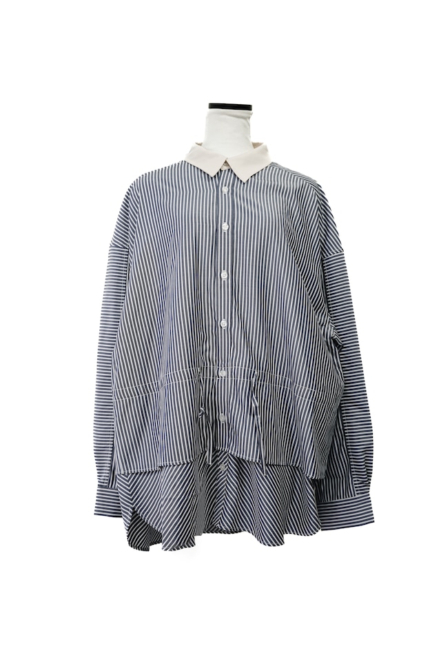 【 SALE】Nora Lily/ Fake Layered Shirt-Ombre / Black