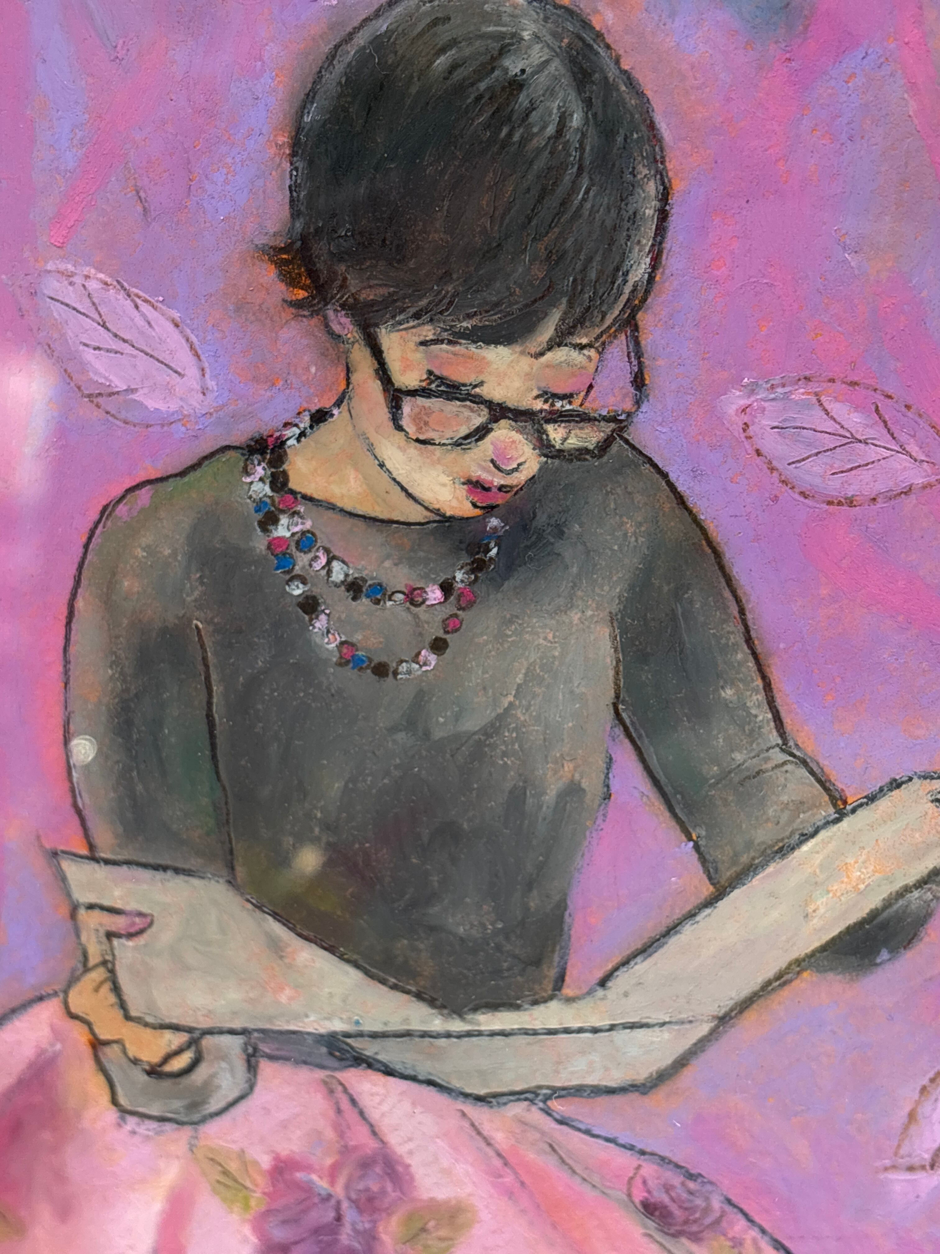絵画『新聞を読む女』原画 | YURI YOSHINAGA ART SHOP エドマッチョ