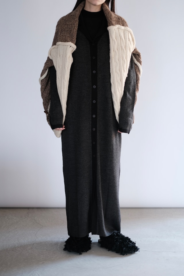 VINTAGE / Two-tone Long Cardigan