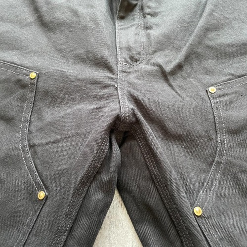 メキシコ製 ブラック ダブルニー Carhartt B01-M 34×36 詳細写真7