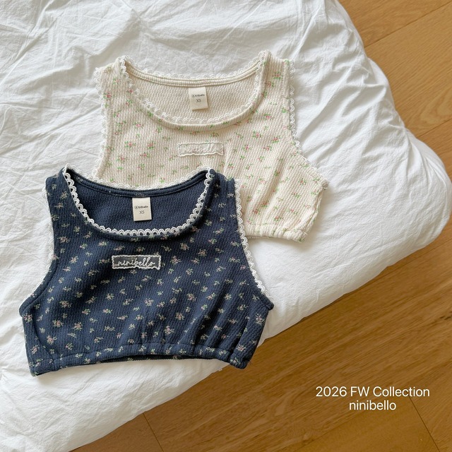 【取寄】ninibello｜roro lace bustier｜ロロレースビスチェ｜XS-2XL｜kids｜26 autumn