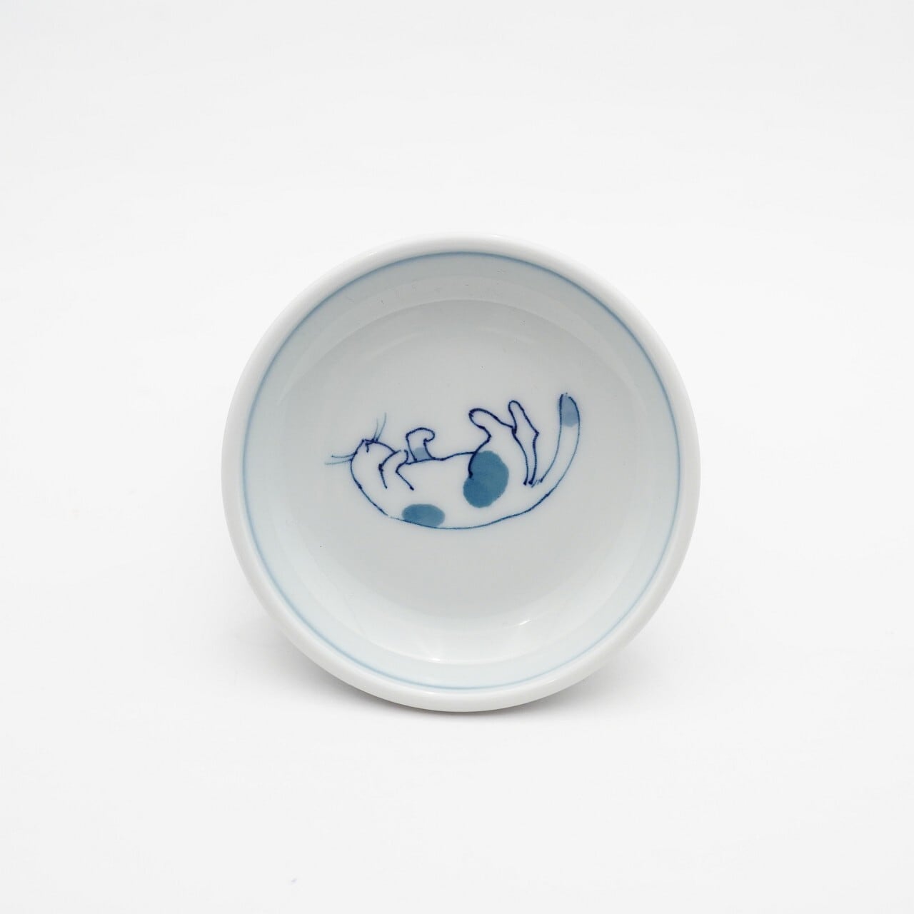 【二月窯】豆皿 ごろんねこ Ⅾ