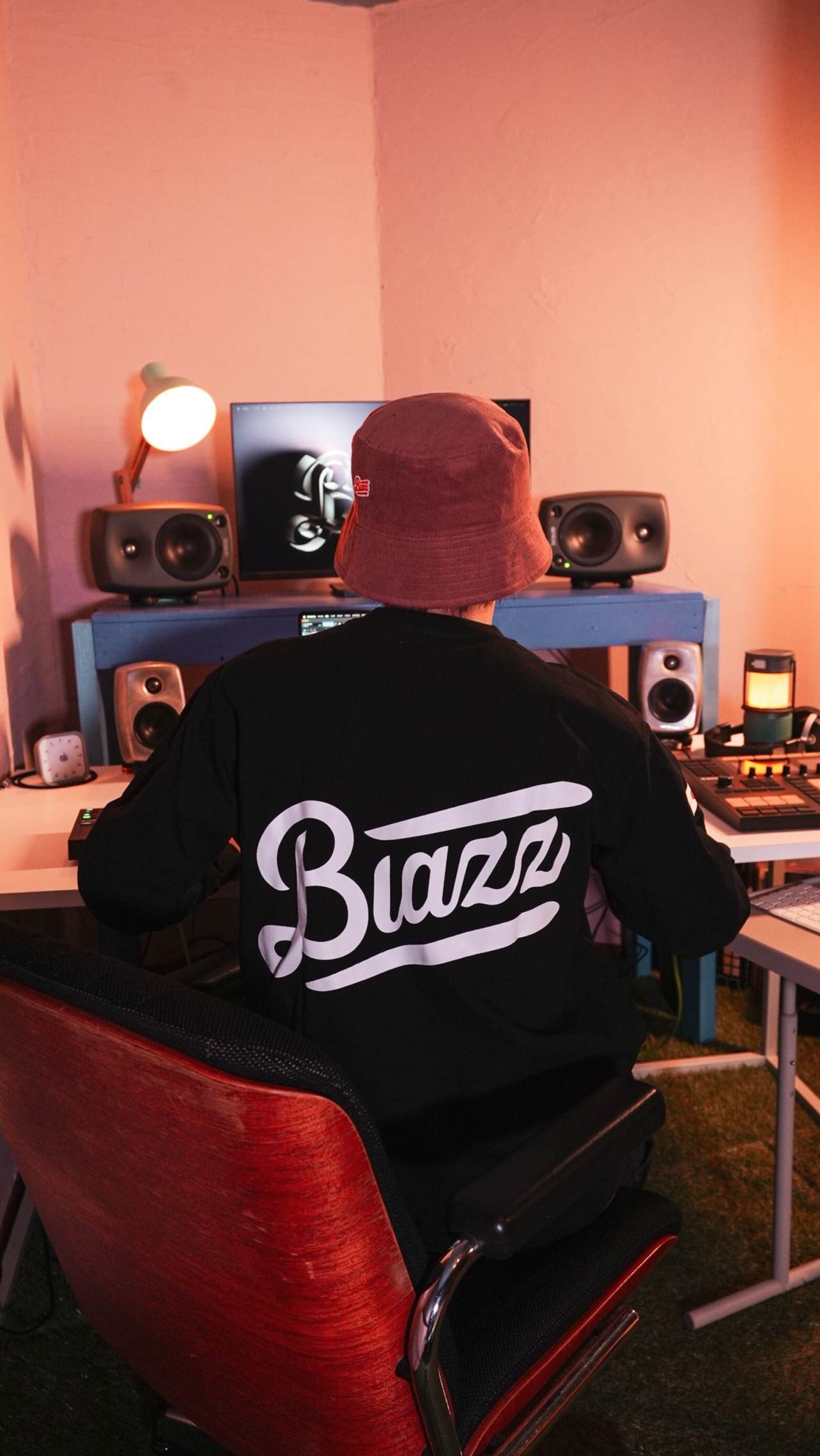 Organic Cotton Cord Bucket Hat [CORAL]