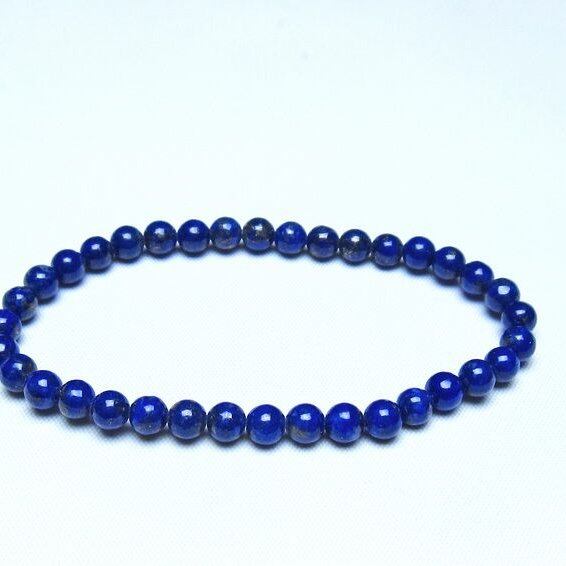 ラピスラズリ ブレスレット 5mm 一点物 メール便可 [M便 1/10] 111-48303