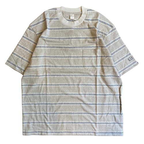 ENDS and MEANS／Horizontal Stripe Pocket Tee