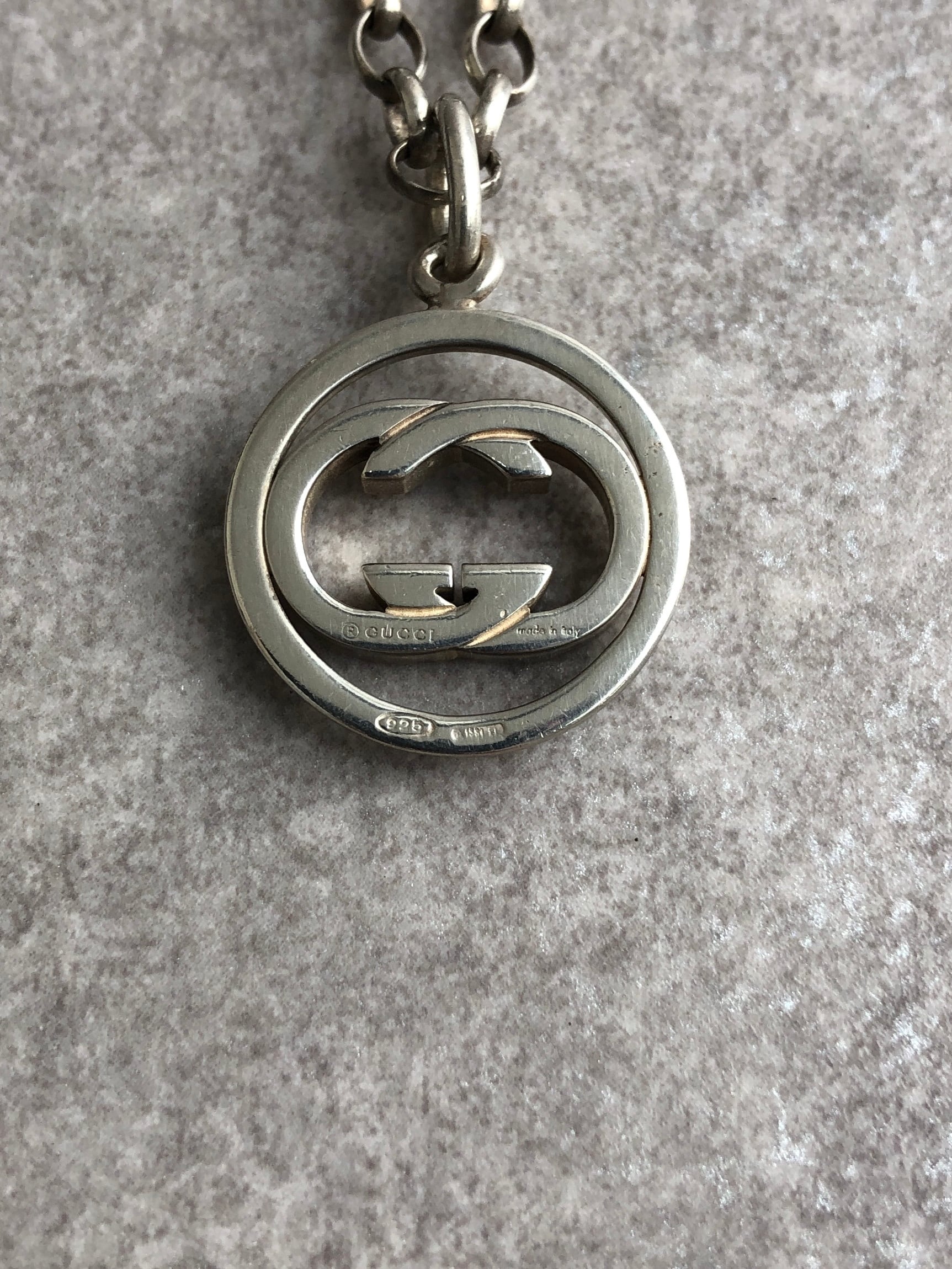 GUCCI グッチ インターロッキング ネックレス シルバー G 925 vintage