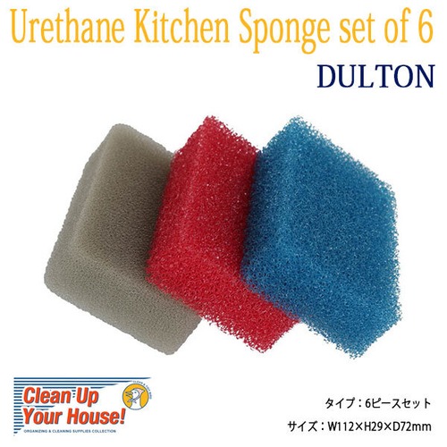 URETHANE KITCHEN SPONGE SET OF 6 ウレタン キッチン スポンジ 6pcs セット キッチン 浴室 洗面 ダルトン DULTON