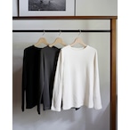 maison de soil | COTTON DOUBLE FACE CREW NECK L/SL T-SHIRTS (3colors)