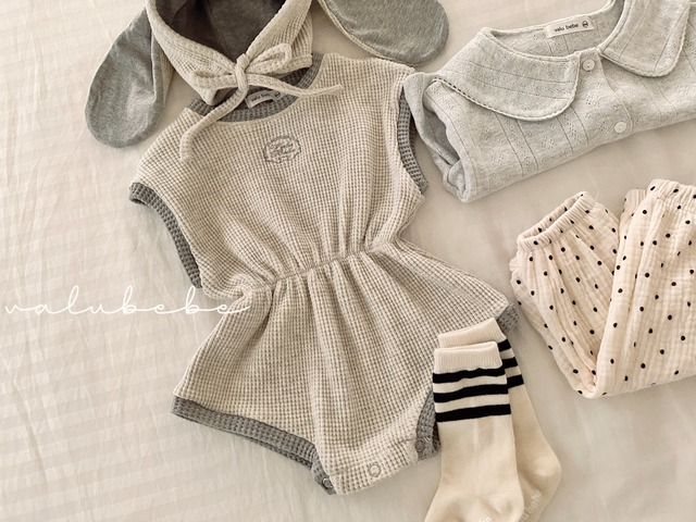 [即納6ｍ]《valubebe》Croffle Color Blocking Suit 6