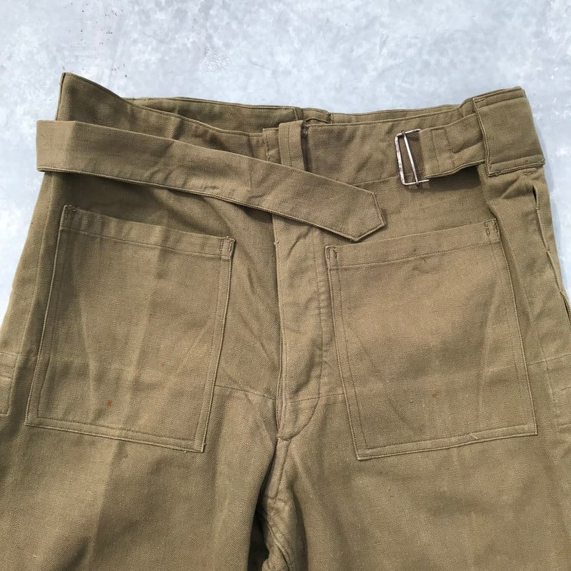 40's フレンチアーミー モーターサイクルパンツ フランス軍 キャンバス