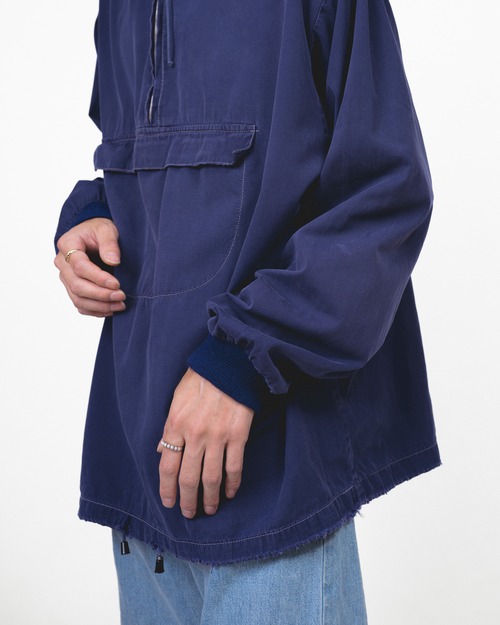 [1960's] "Europe Vintage" Round Pocket Light Cotton Anorak Parka