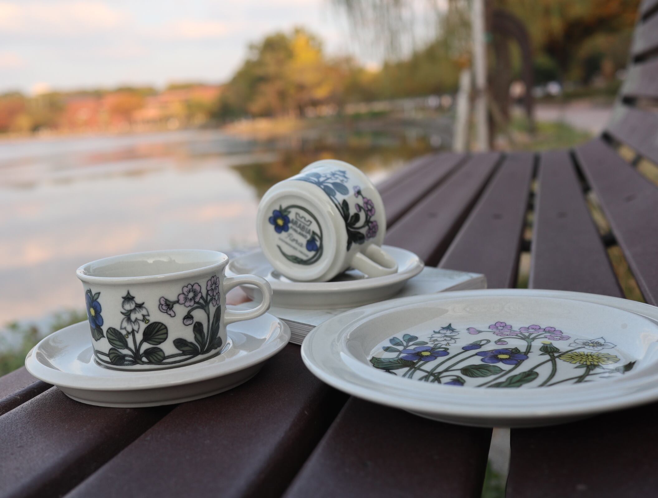 ARABIA アラビア FLORA フローラ シュガーポット＆クリーマー