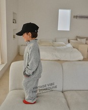 韓国子供服 / 26Autumn / Boneoune / テリーハーフジップアップ / キッズ服 / ジュニア服 / 秋服 *XS~JL*