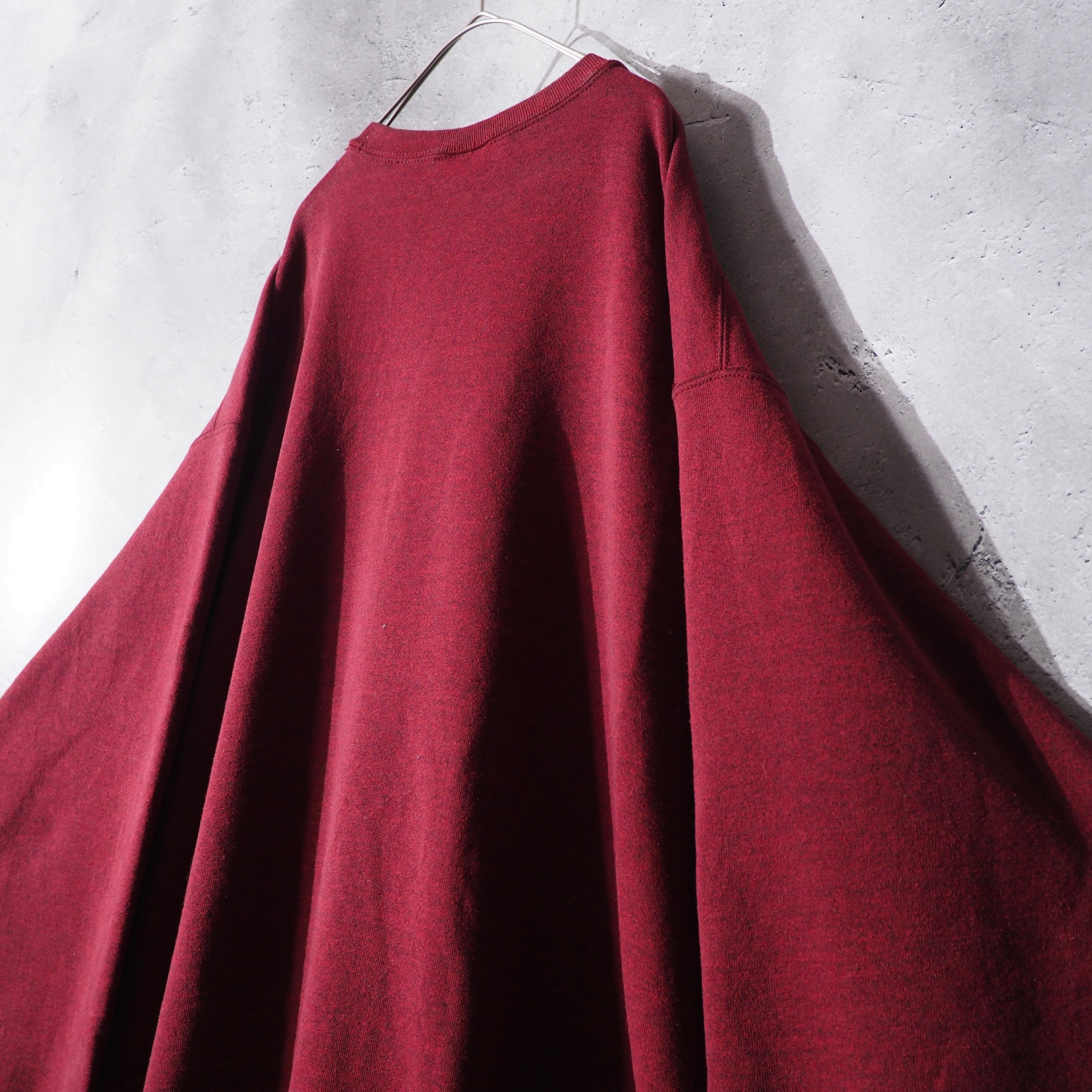 " Wilson " Beautiful Dark Bordeaux Piece Dyeing Over silhouette sweat shirt