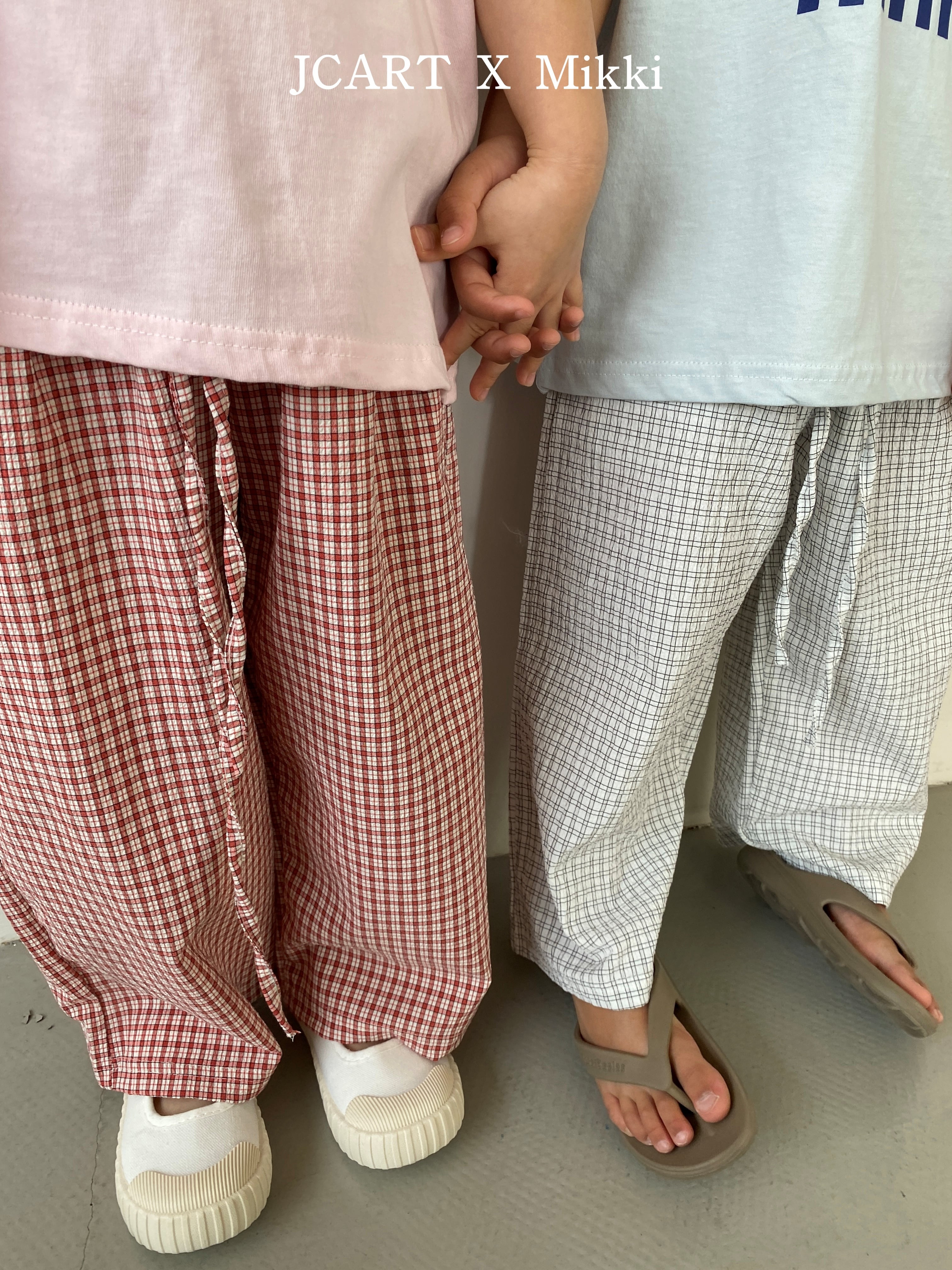 ※予約【mikki】check pajamas pants/S-4XL