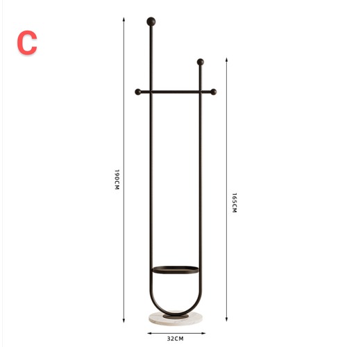 ハンガーラック U字型 十字型 多機能 コートハンガー 衣類収納 トレイ付き 洋服掛け スタンド式 デザイナーズ モダン おしゃれ インテリア 一人暮らし 省スペース