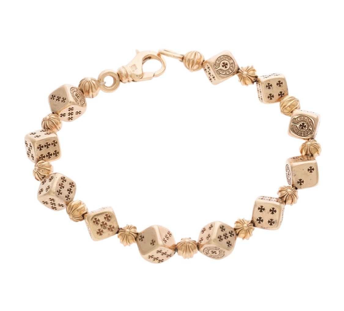 CHROME HEARTS クロムハーツ 22K ダイス&ビーズ DICE BEAD ゴールド