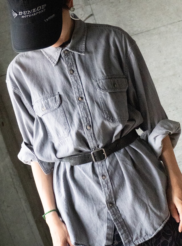 "Wrangler" used Fade grey denim shirt