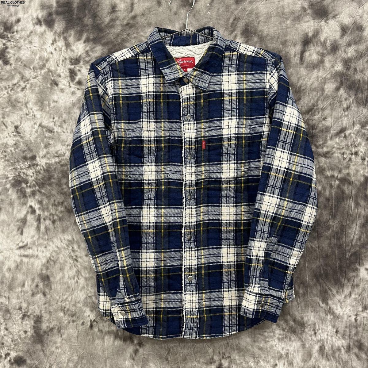 専用 Supreme Flannel sherpa Shirt