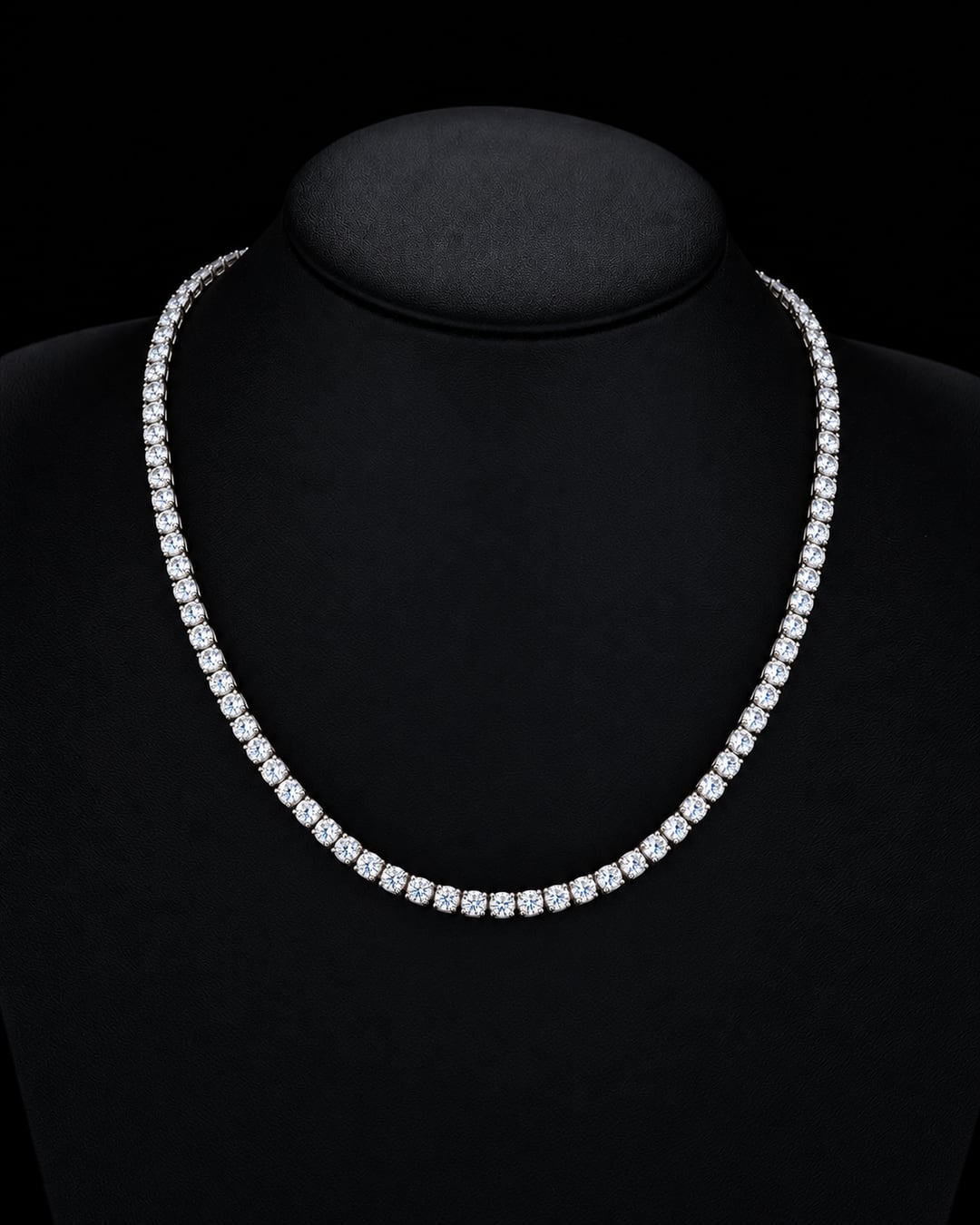 【5mm】Moissanite Tennis Necklace -Gold/Silver-