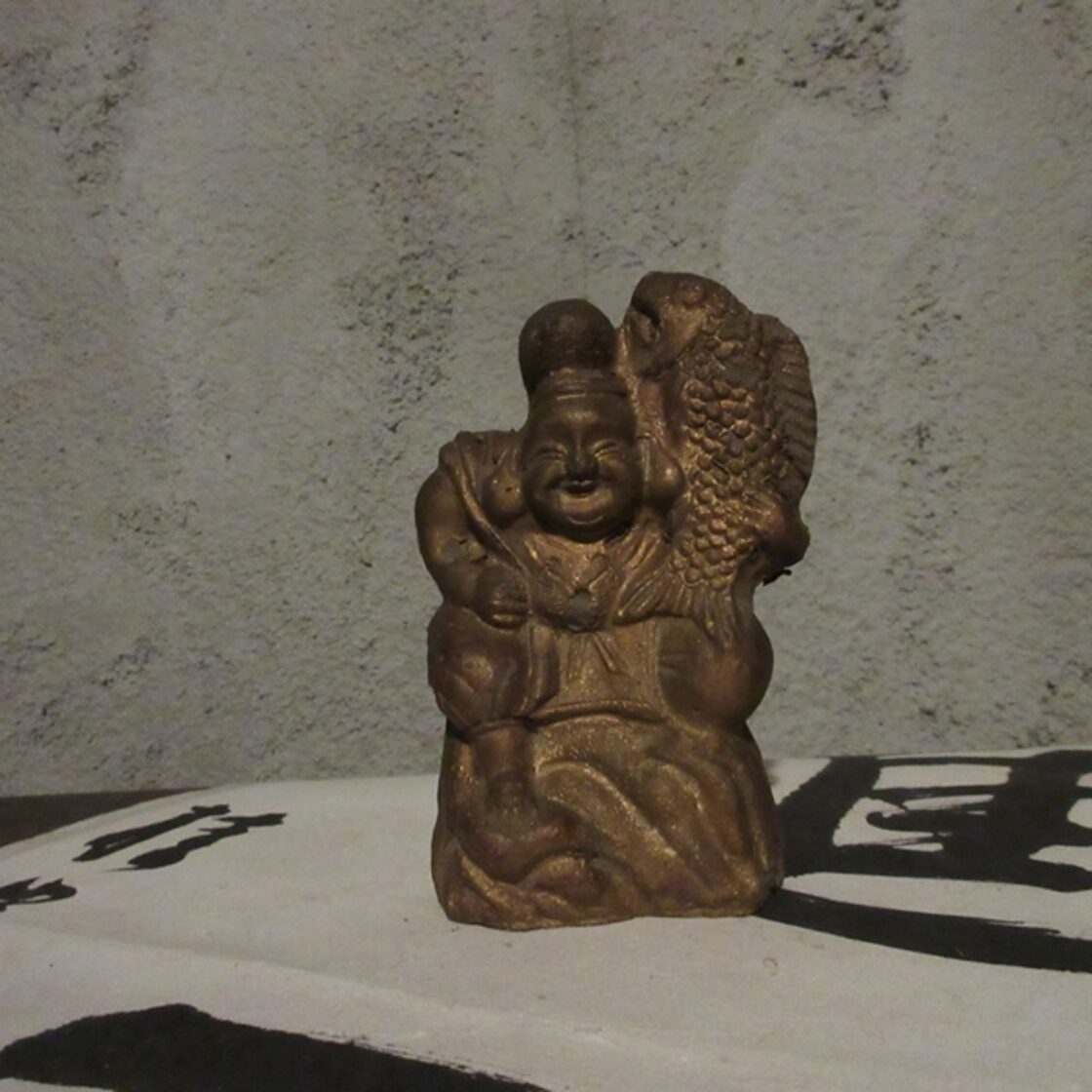 8310ka 雰囲気の良い置物 恵比寿様 七福神 彫刻 縁起物 オブジェ 