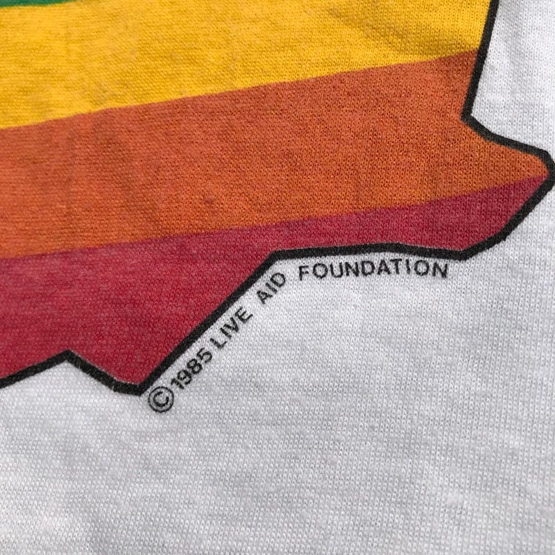 80's LIVE AID チャリティーライブTシャツ 85年 SCREEN STARS 白