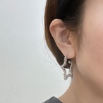 スターフープピアス　チタンポスト使用　低アレルギーピアス　bittersweet