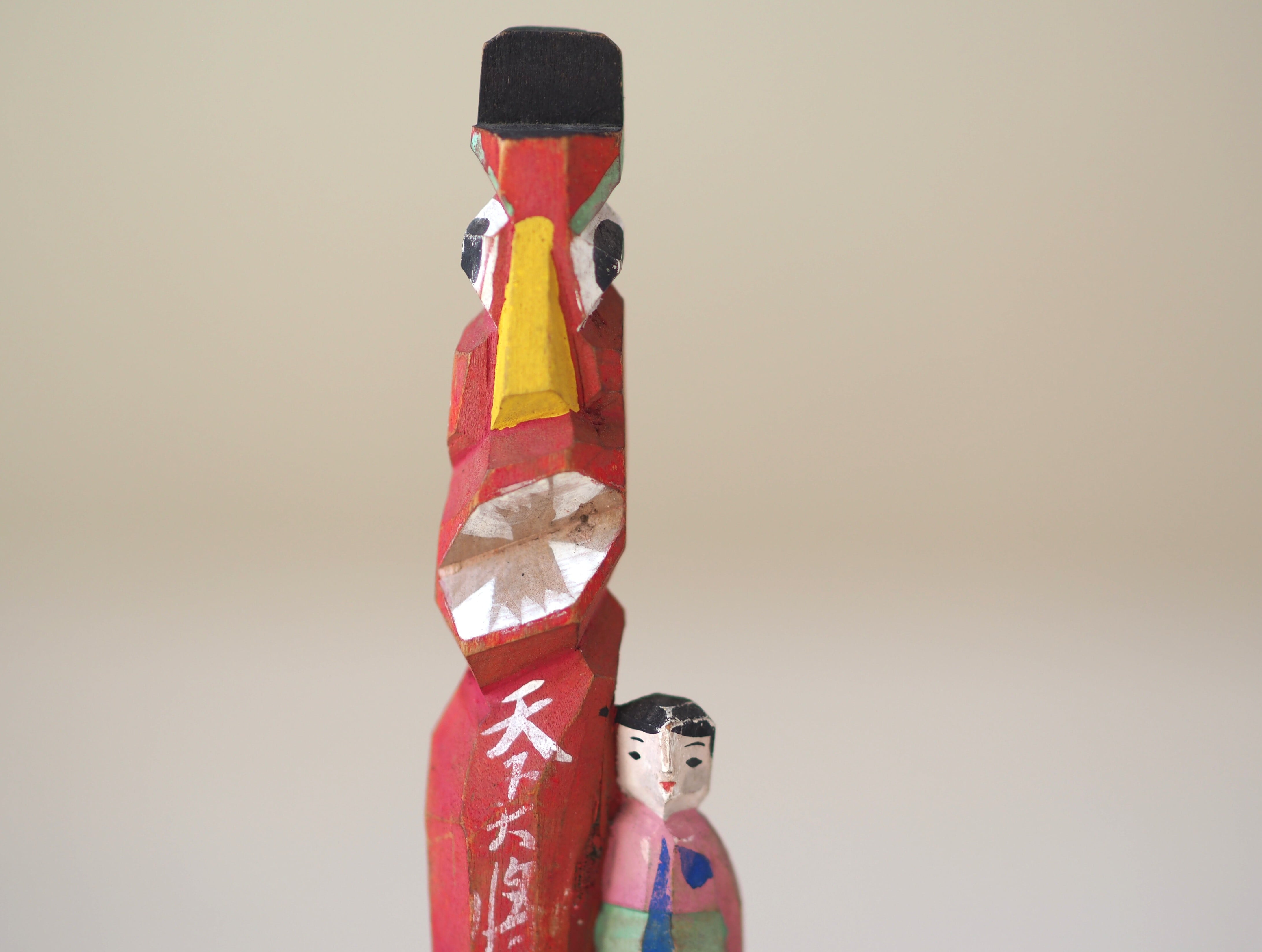 朝鮮風俗人形 木彫 2体 No2 木彫り人形（朝鮮 将軍標と農民） | ソラシカ