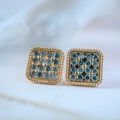 Square Pave Piercing / K18 / Pt / Diamond【受注生産】