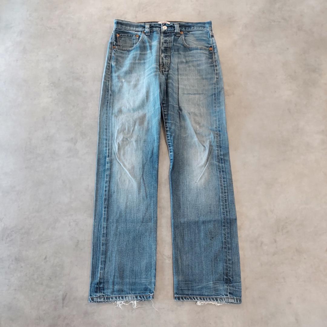 リーバイス501 Levis W32 ブルーデニム 青 00s 古着 16027