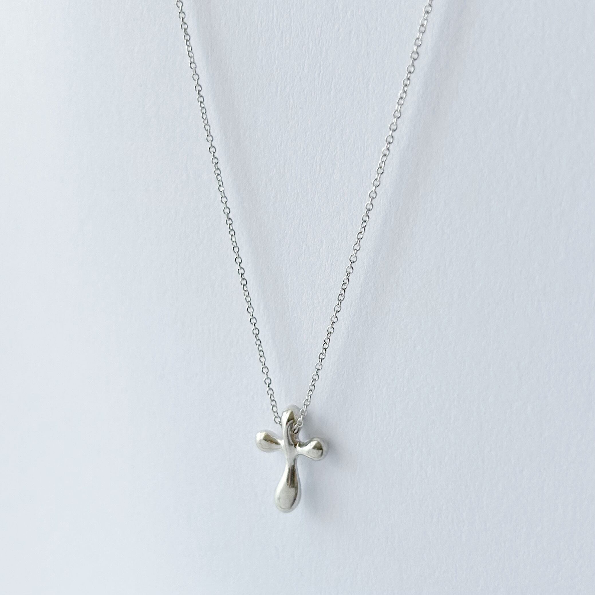 T7070】Tiffany&Co. cross necklace/silver925/ティファニー